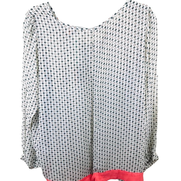 NWT Umgee Blouse Tunic XL Boho Open Slit Long Sleeve & Back Print Semi S… - Picture 2 of 13